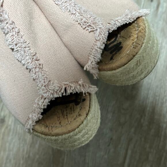 Sam Edelman Dina 8.5 3” 3/8 fabric Espadrille wedges - Picture 5 of 7